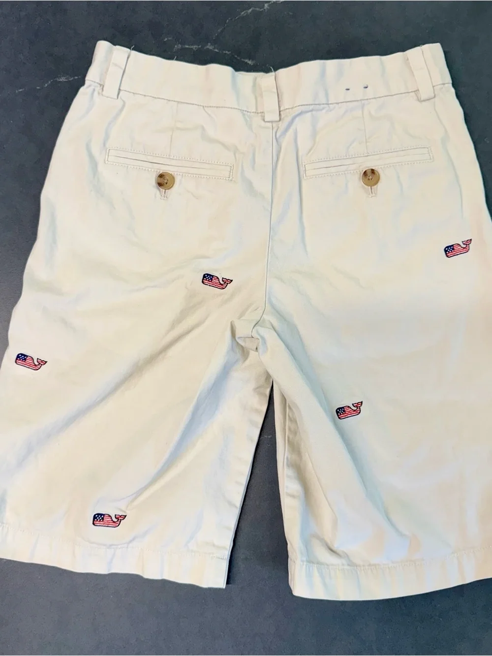 Classic Embroidered Whale Boy’s Shorts - Cream